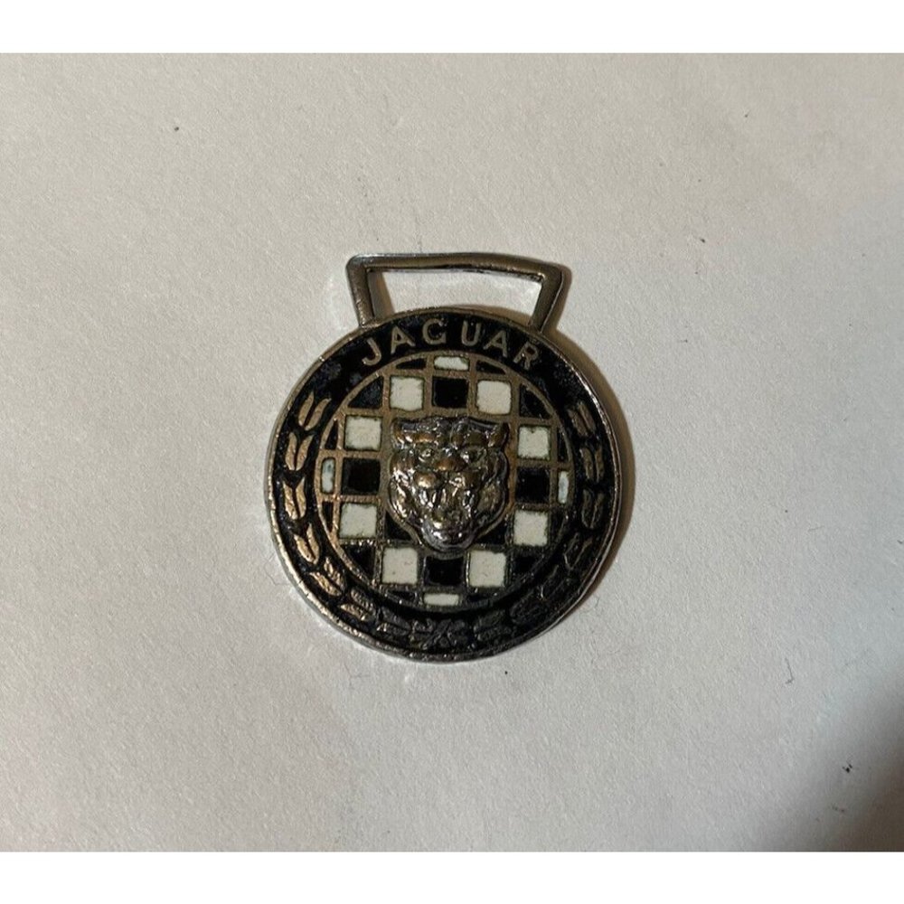 Vintage Jaguar E-Type Checkerboard Key Ring, CUD Collector 1960’s-70’s RARE!🆓🚢